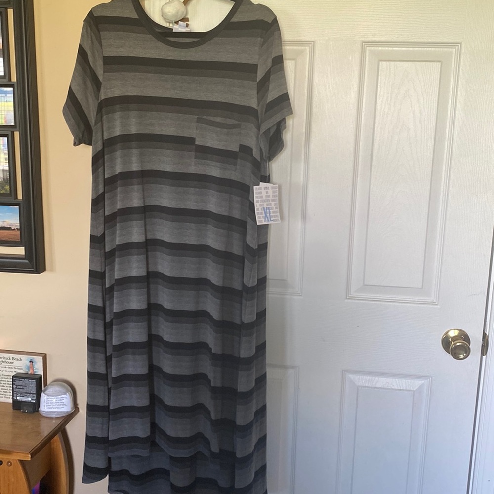 COPY - Black and gray xl LuLaRoe Carly dress